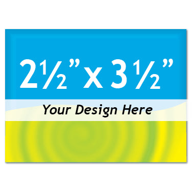 Custom 2.5 x 3.5 inch Rectangle Buttons