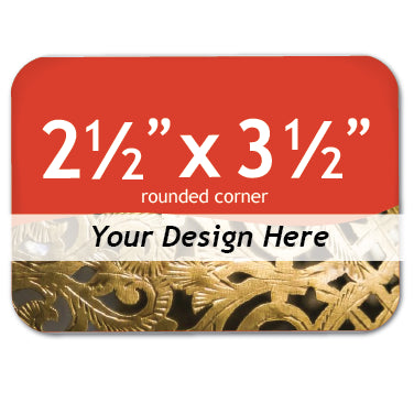 Custom 2.5 x 3.5 inch Rounded Corner Rectangle Buttons