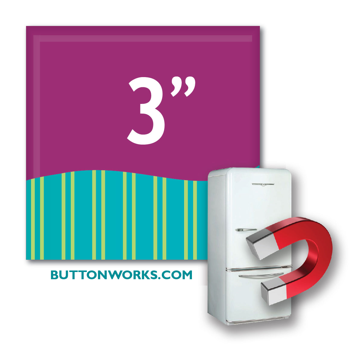 Custom Fridge Magnets 3 inch Square