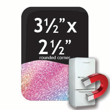 Rounded Corner Custom Fridge Magnets 3.5 x 2.5 inch