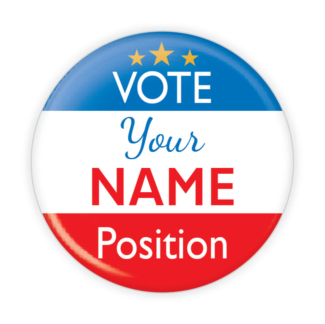 Vote 3" Button - Semi Custom Design D-1000