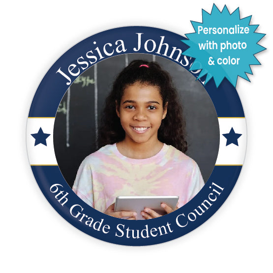 Personalizable Photo Button - Semi Custom Design D-1010