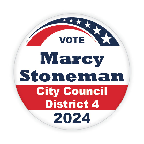 3" Campaign Button - Semi Custom Design D-1050
