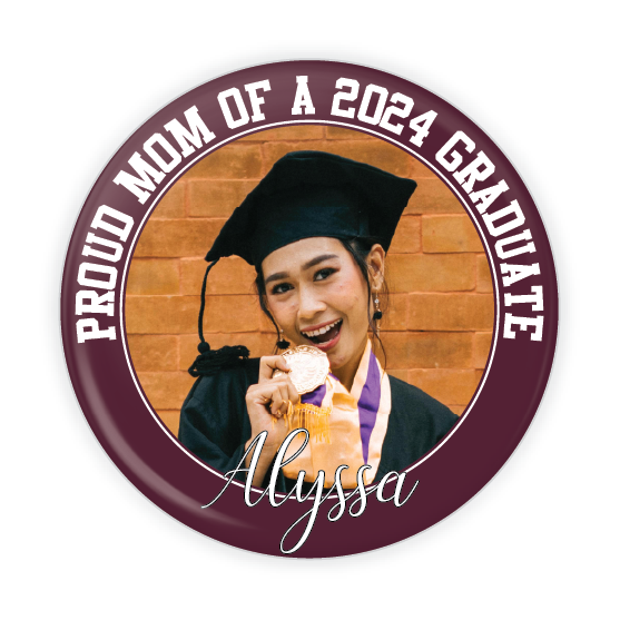 Graduate Super Personalizable Family 3" Button - Semi Custom Design D-2000