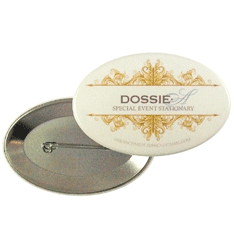 Custom Buttons Oval 1 3/4 inch x 2 3/4