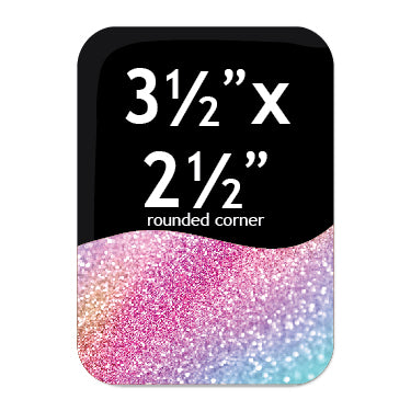 Rounded Corner Custom Buttons 3.5 x 2.5 inch