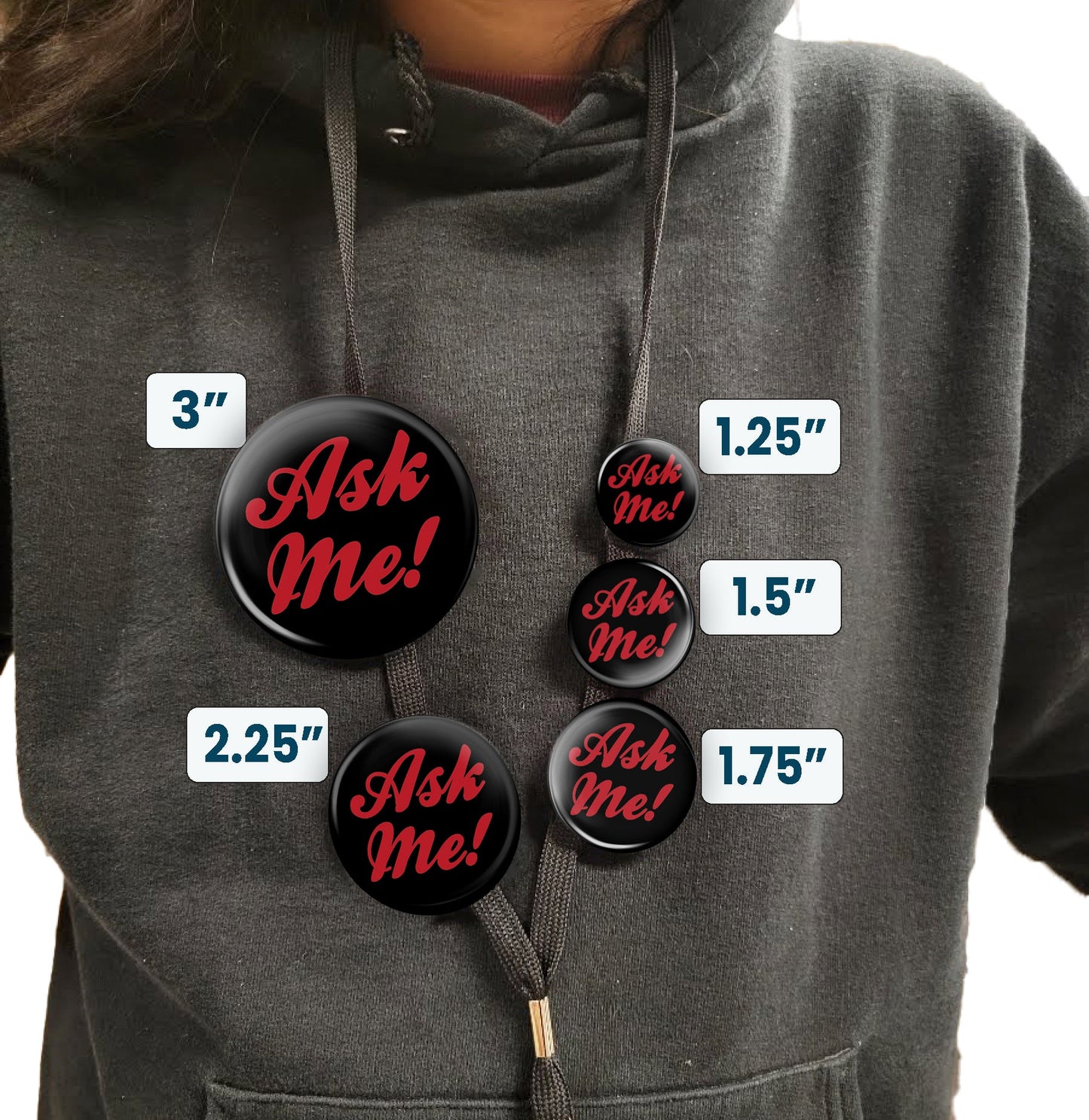 Ask Me Pin Ask Me Button