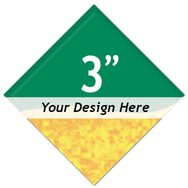 Custom Buttons 3 inch Diamond