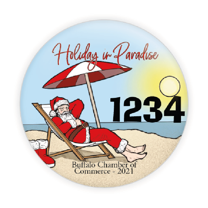 Numbered Custom 3" inch Buttons