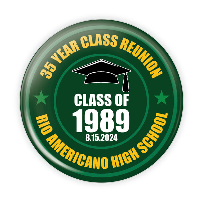 Class of High School Graduation 3" Button - Semi Custom Design D-4101