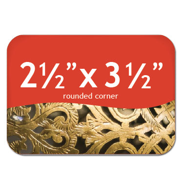 Round Corner Custom 2.5" x 3.5" inch Rectangle