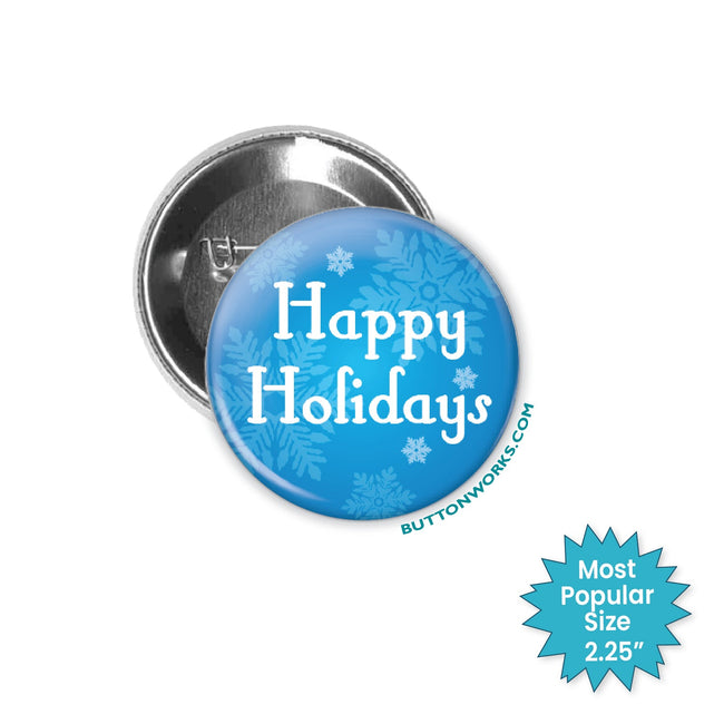 Happy Holiday Button  Happy Holiday Pin