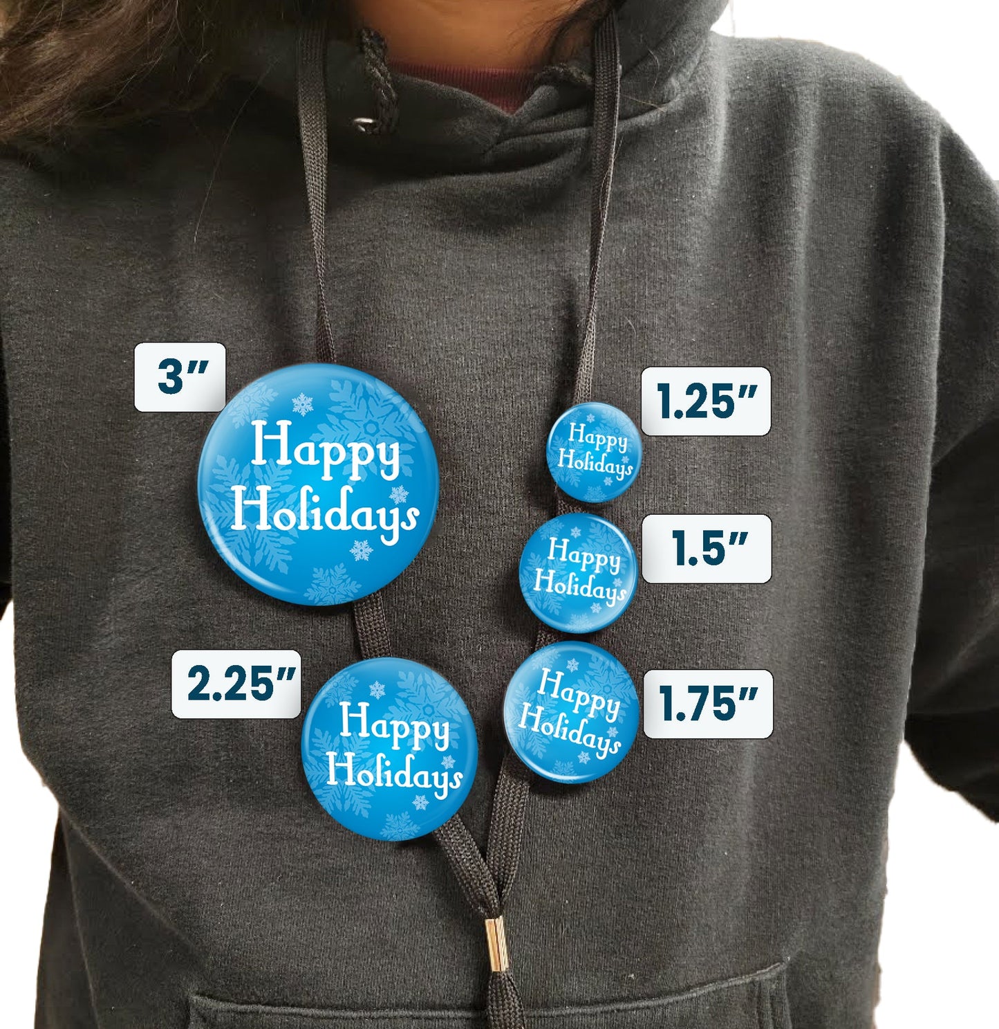 Happy Holiday Pin Happy Holiday Button
