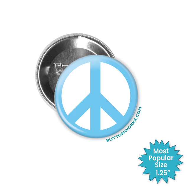 Blue Peace Button  Blue Peace Pin